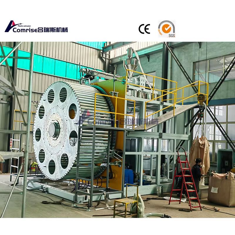 Linea di produzione di tubi di avvolgimento a spirale a spirale cavo per spedizione